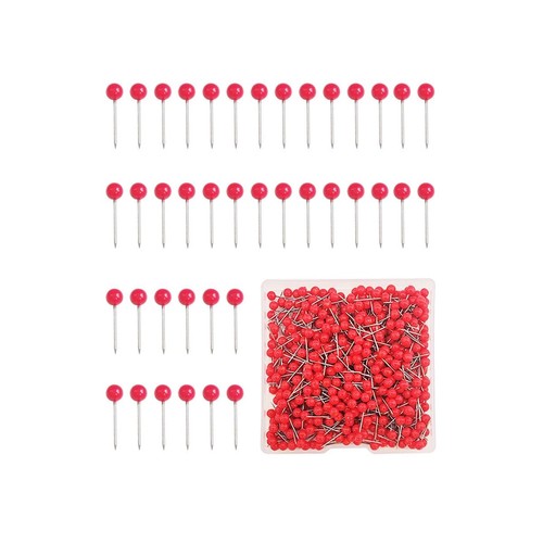 500 Pieces Map Push Pins, Small Round Head Marking Pins, Round Head ...