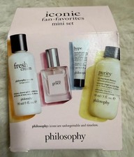 Philosophy Iconic Fan-Favorites Mini Set Cleanser Moisturizer Fresh Cream