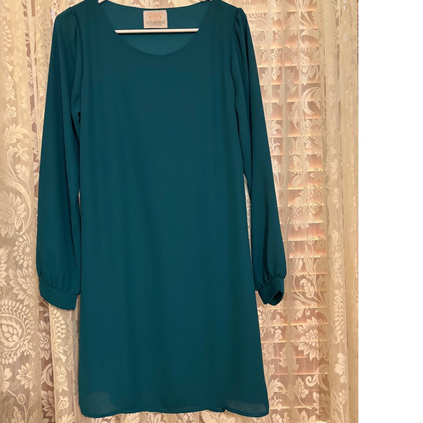VETEMENTS Abbigliamento ambito boutique abito teal pizzo manica lunga casual mini large us intime ottimeioni