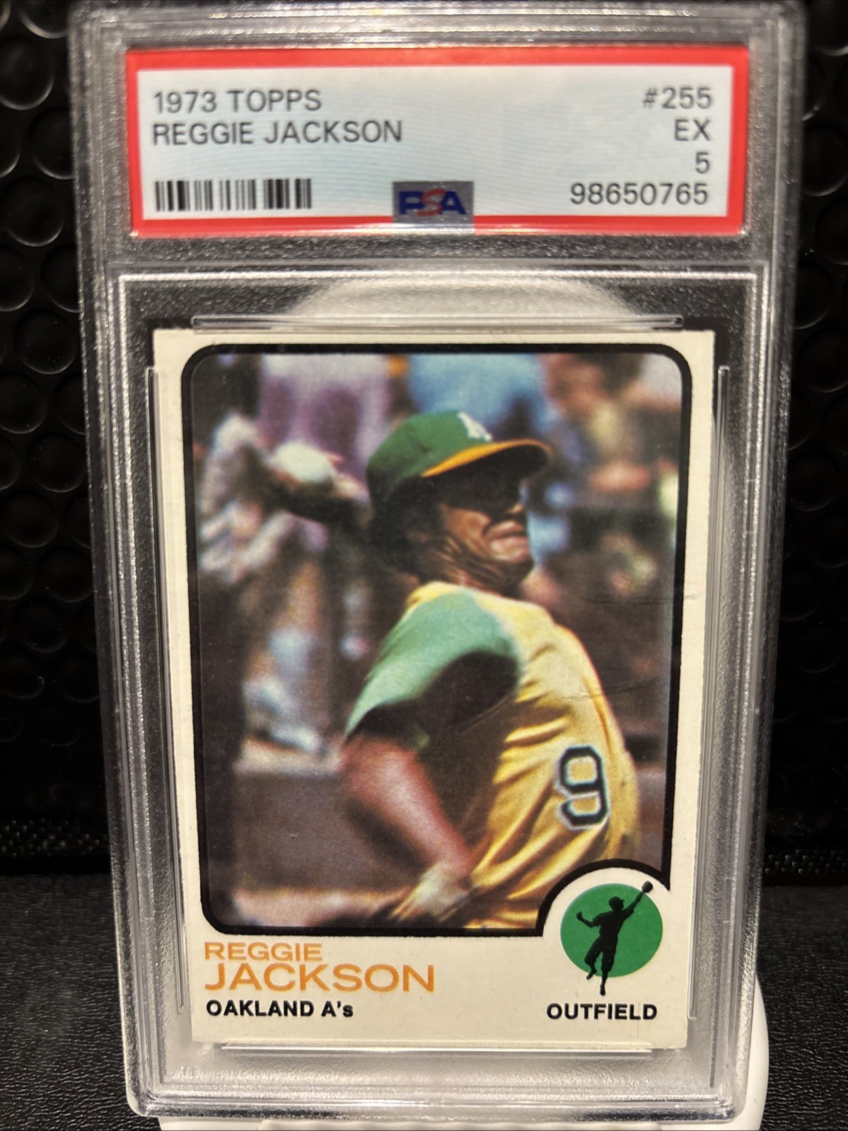 PSA GRADED 5 EX CENTERED Reggie Jackson 1973 Topps #255 OAKLAND ATHLETICS A'S