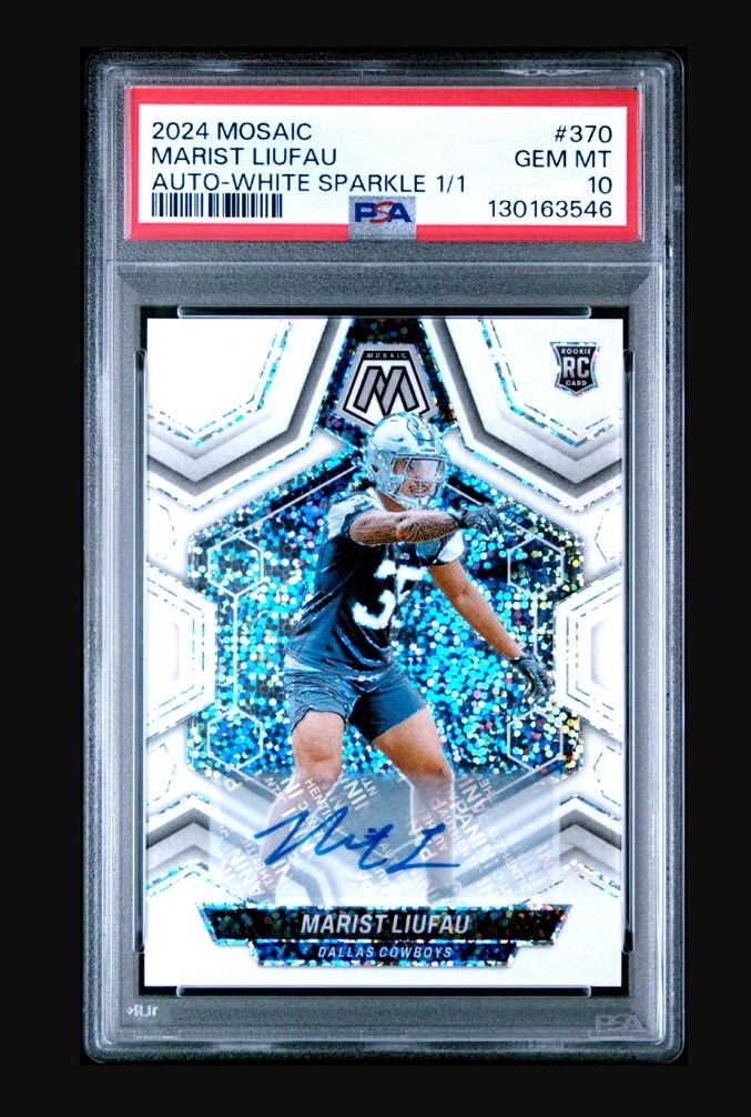 Marist Liufau Panini Mosaic #370 Autograph-White Sparkle 1/1