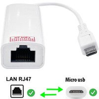Weiß Micro Usb RJ45 Lan Adapter FüR Samsung Galaxy Tab 4 10.1 Lte SM-T535