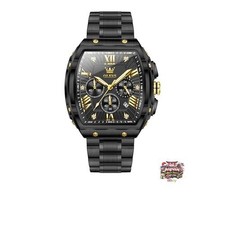 Olevs Men's Black Watch Popular Formal Waterproof Quartz Analog Watch Large