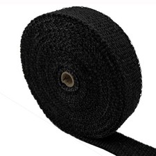 Black Exhaust Heat Header Pipe Wrap Roll 18x2x 100 Ft Insulating Shield Tape
