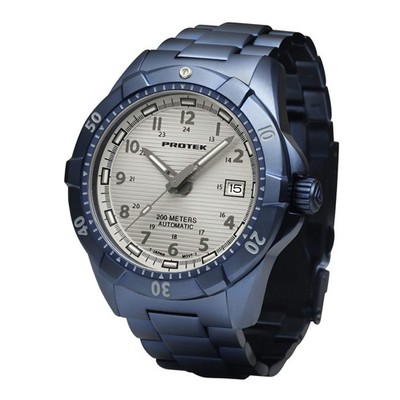 ProTek 2213BR Men's Automatic Blue Stainless Steel Case & Bracelet Watch
