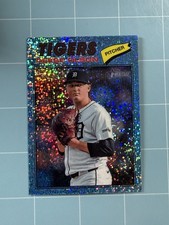 2026 Topps Heritage #71 Reese Olson Chrome Light Blue Sparkle Refractors