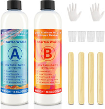 Mold Making Kit, 20A Translucent Platinum RTV-2 Liquid Silicone Rubber 21.2OZ fo
