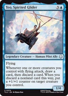 TEO, SPIRITED GLIDER x4 mtg NM-M The Last Airbender 4 Unc