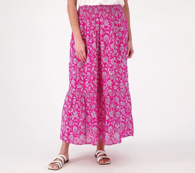 Destination 365 Floral Printed Pull On Skirt Size XS Pink A599168 NEW BOHO