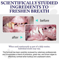 Dog Dental Powder - Dog Teeth Cleaning Powder - Tartar  Plaque Reducer - Bad...