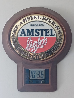 Vintage Amstel Light Beer Wall Clock
