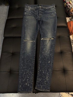 AMIRI DENIM サイズ28 Size 38 - Amiri Blue Ripped Leg Jeans 100% Authentic Quick