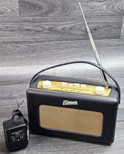 Roberts Revival R250 AM/FM Radio With Power Supply Navy Blue VGC