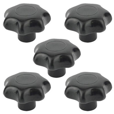 5 Pack Female 7 Star Plastic Jig Knob 5/16''-18 Threaded Metal