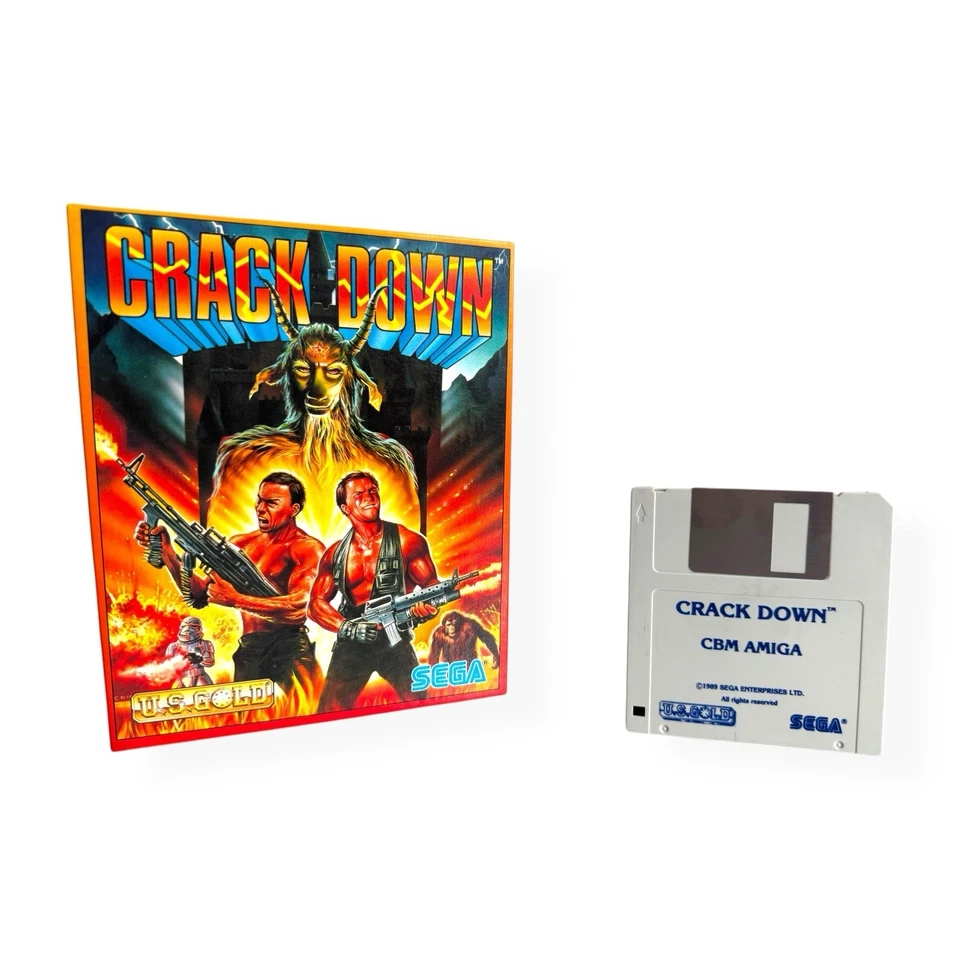 Sega Crack Down Computer Game CBM Amiga New Boxed With Manual RARE 1989 US Gold - Image 2 of 4