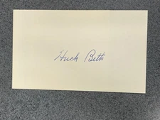 Huck Betts autographed 3 x 5 index card MLB Guaranteed to Pass