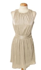 Bershka Silver Cut Out Back Party Dress Size L