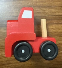 Harbor Freight Tools Toy Semi Truck Wooden RED Collectible GIFT Childs Decor