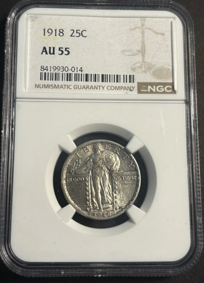 Silver 1918 Year Standing Liberty US Quarters (1916-1930) for sale
