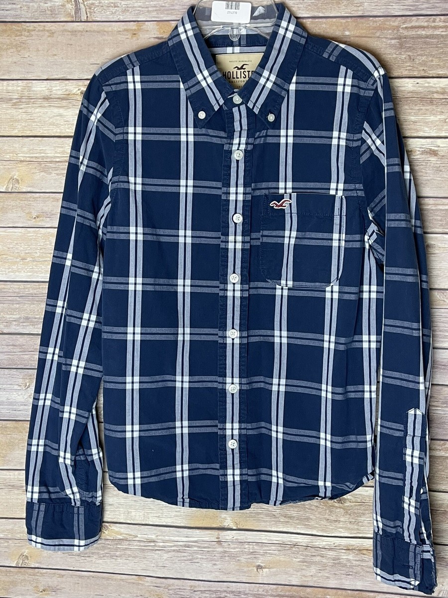 Button Down Hollister Check Shirt Hollister Short Sleeve Waist