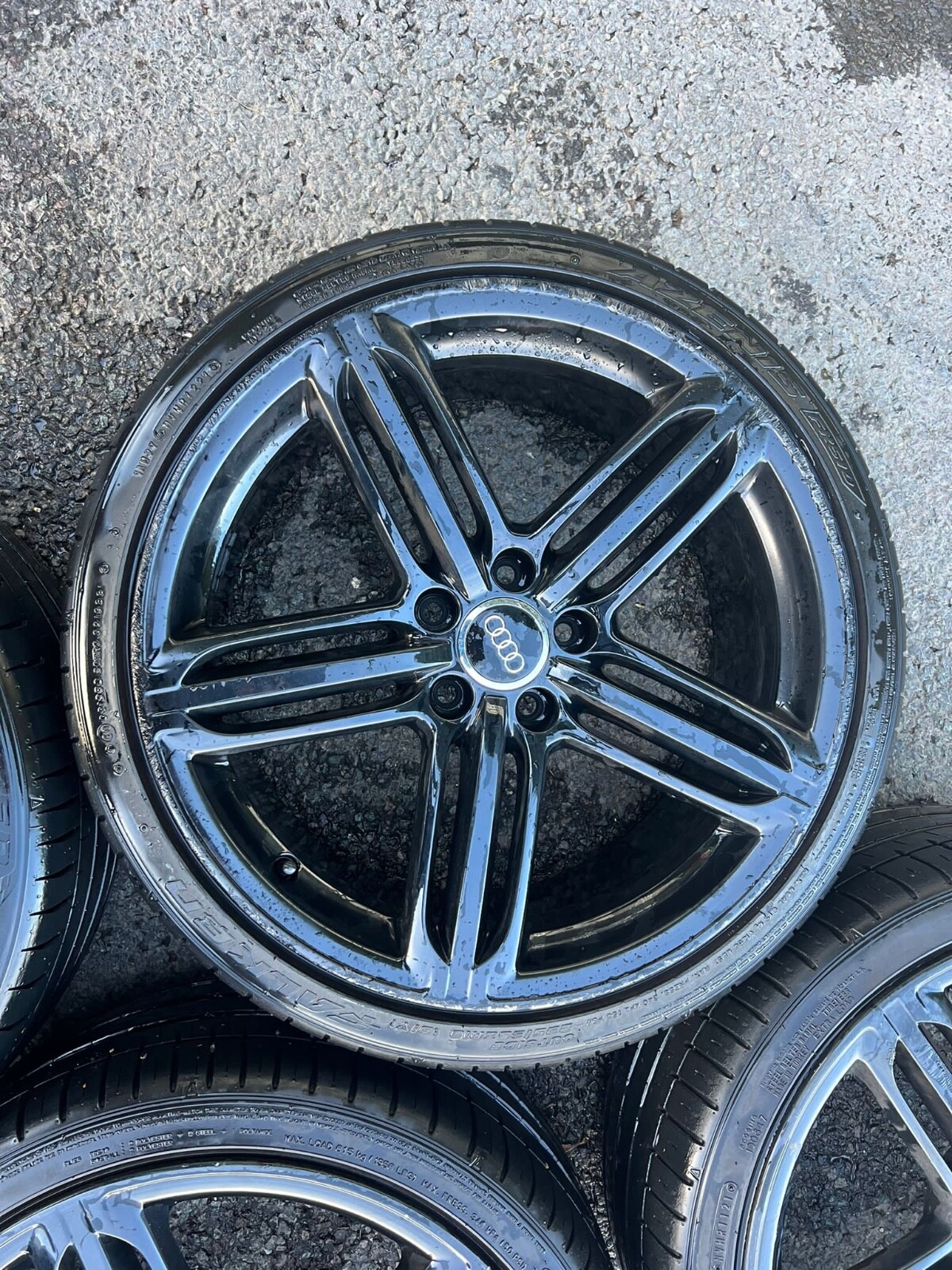 AUDI ALLOY WHEELS BLACK 19" GENUINE AUDI WHEELS eBay