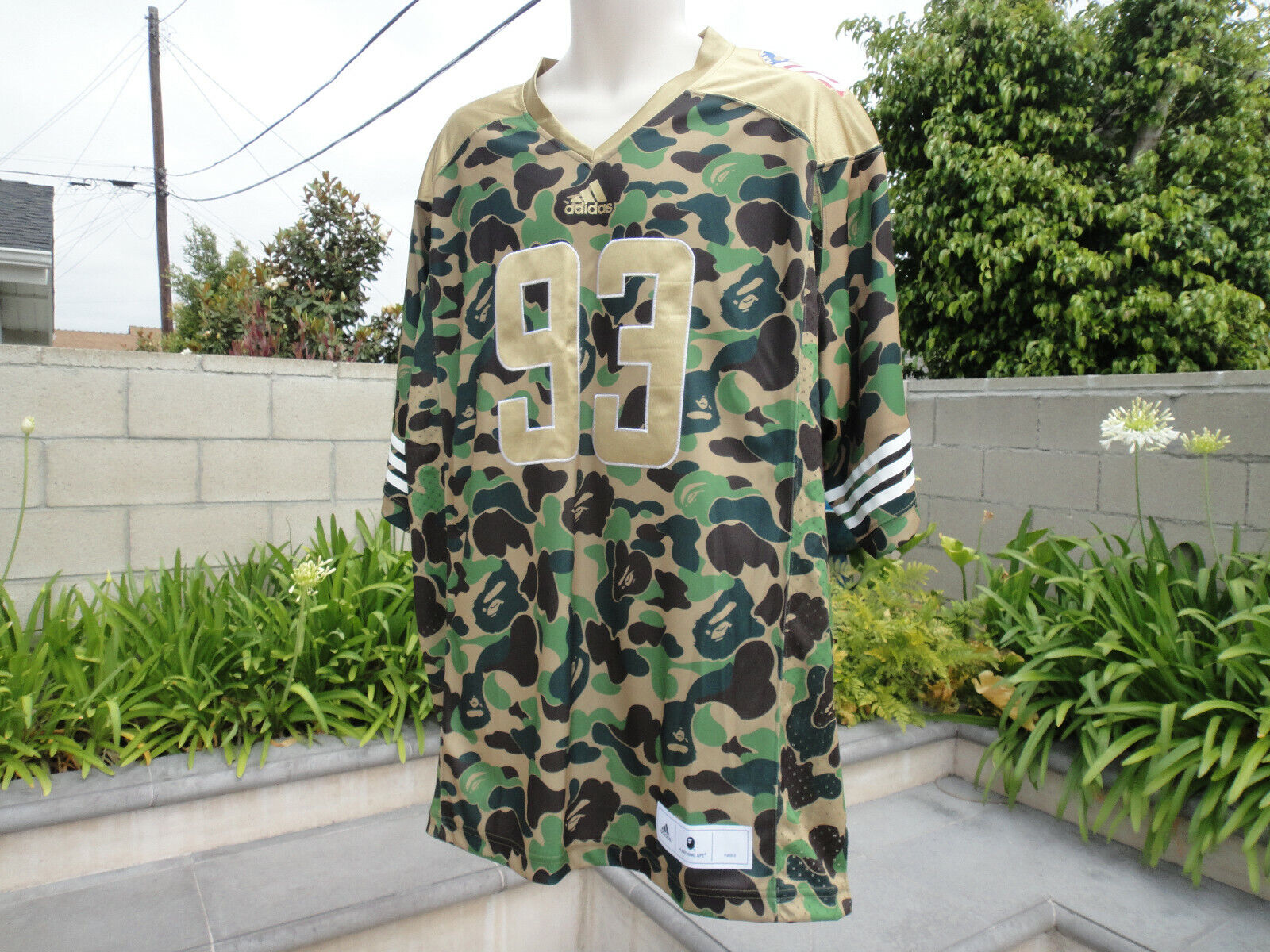 a bathing ape BAPE x adidas SB JERSEY, Camo DW9285, Medium, Large or XXLarge