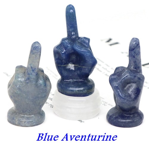 2" Middle Finger Statue Natural Stone Healing Crystal Carved Crafts Home Decor - Picture 9 of 33