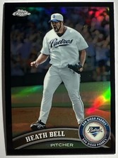 Heath Bell 2011 Topps Chrome Black Refractor #’D /100 #98 Padres ESE