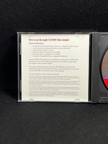 Rare, Vintage 1992 Apple Computer CD-ROM Titles Sampler, used, in Jewel case - Picture 4 of 7