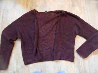 S. OLIVER premium beautiful lightweight ribbed cardigan plum size 42 NWOT kLi617 
