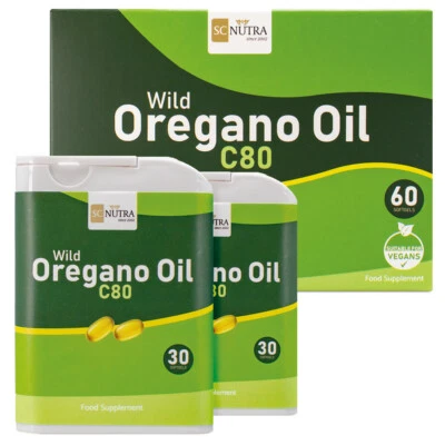 SC NUTRA Oregano Oil Softgel Capsules | Wild Oregano Oil C80 | Immune Support