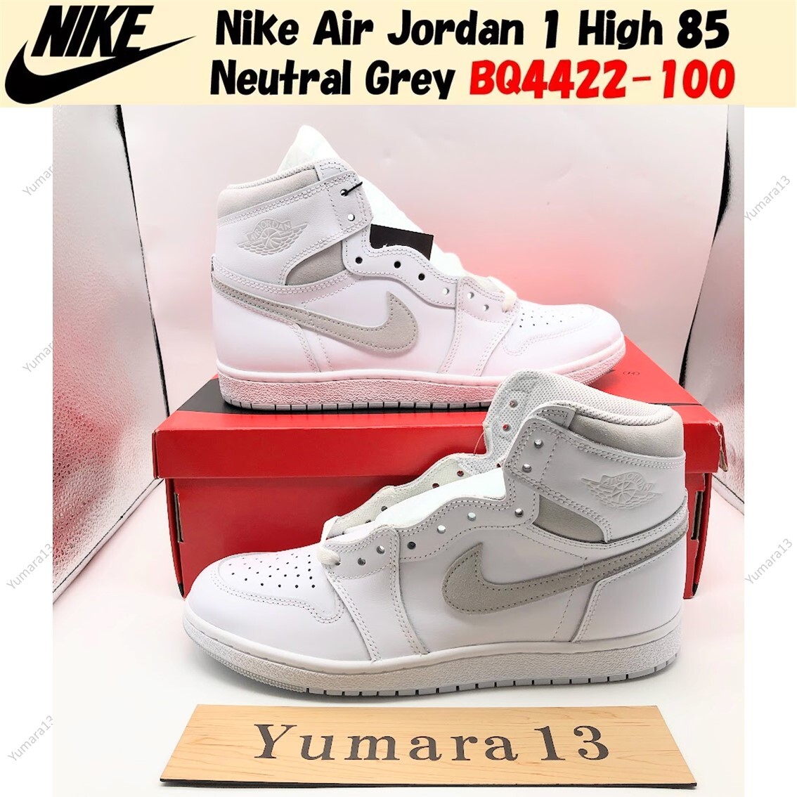 Nike Air Jordan 1 High 85 Neutral Grey BQ4422-100 Men's Size Nike Air Jordan 1 High 85 Neutral Grey BQ4422-100 Men's Size
