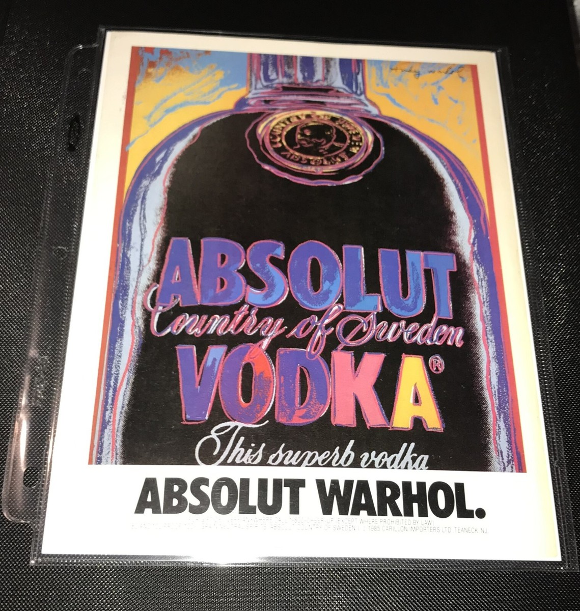 Absolut Vodka - Absolut Warhol - Vintage 1985 Print Advertisement