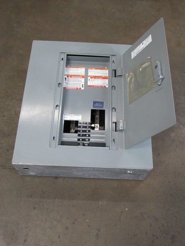 SQUARE D BREAKER PANEL BOARD NQOD412M100CU SER E2 MHC23S 100 A AMP 120/208/240V - Picture 4 of 8