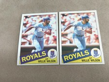  1985 Topps Baseball Card #617 Willie Wilson Kansas City Royals NmMt Free Ship!