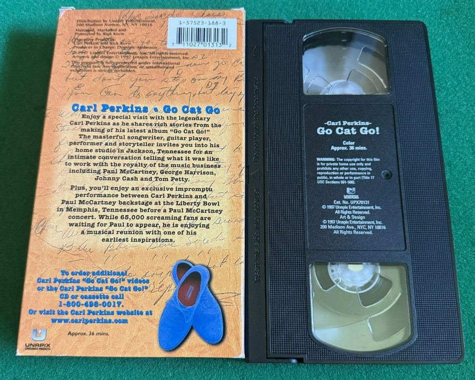 Carl Perkins Go Cat Go Never Seen Before Footage (Paul McCartney) VHS ...