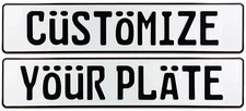 Custom European License Plate