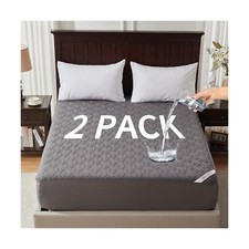 2 Pack Waterproof Mattress Protector, Twin Size Mattress Pad with Deep Pocket...