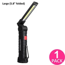 2x Rechargeable LED COB Work Light Mechanic Flashlight Lamp Magnetic Base Bright