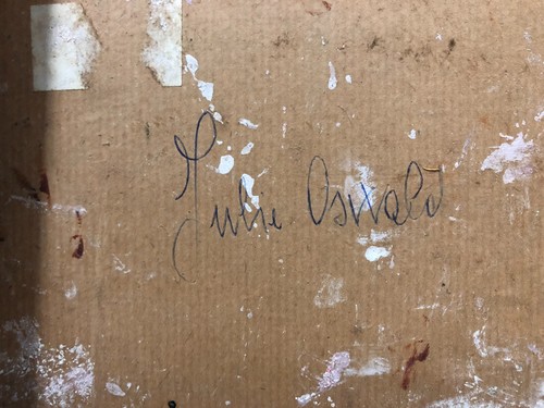 QUADRO DIPINTO OLIO TAVOLA MATERICO ASTRATTO Oswald Julie INCANTESIMO NOTTURNO - Foto 9 di 10