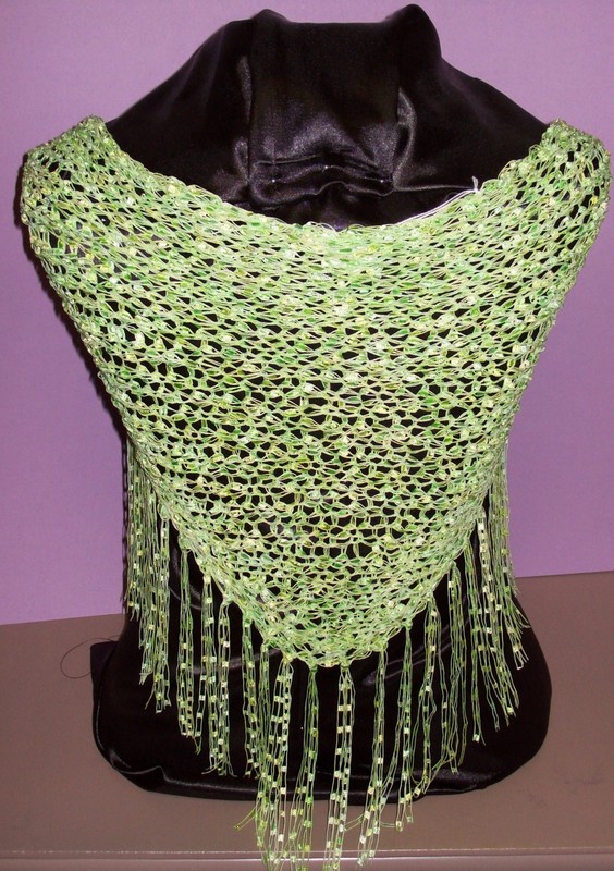 Dressy Shawlette - Green - Shawl -  Perfect for Parties and the Holidays!!!