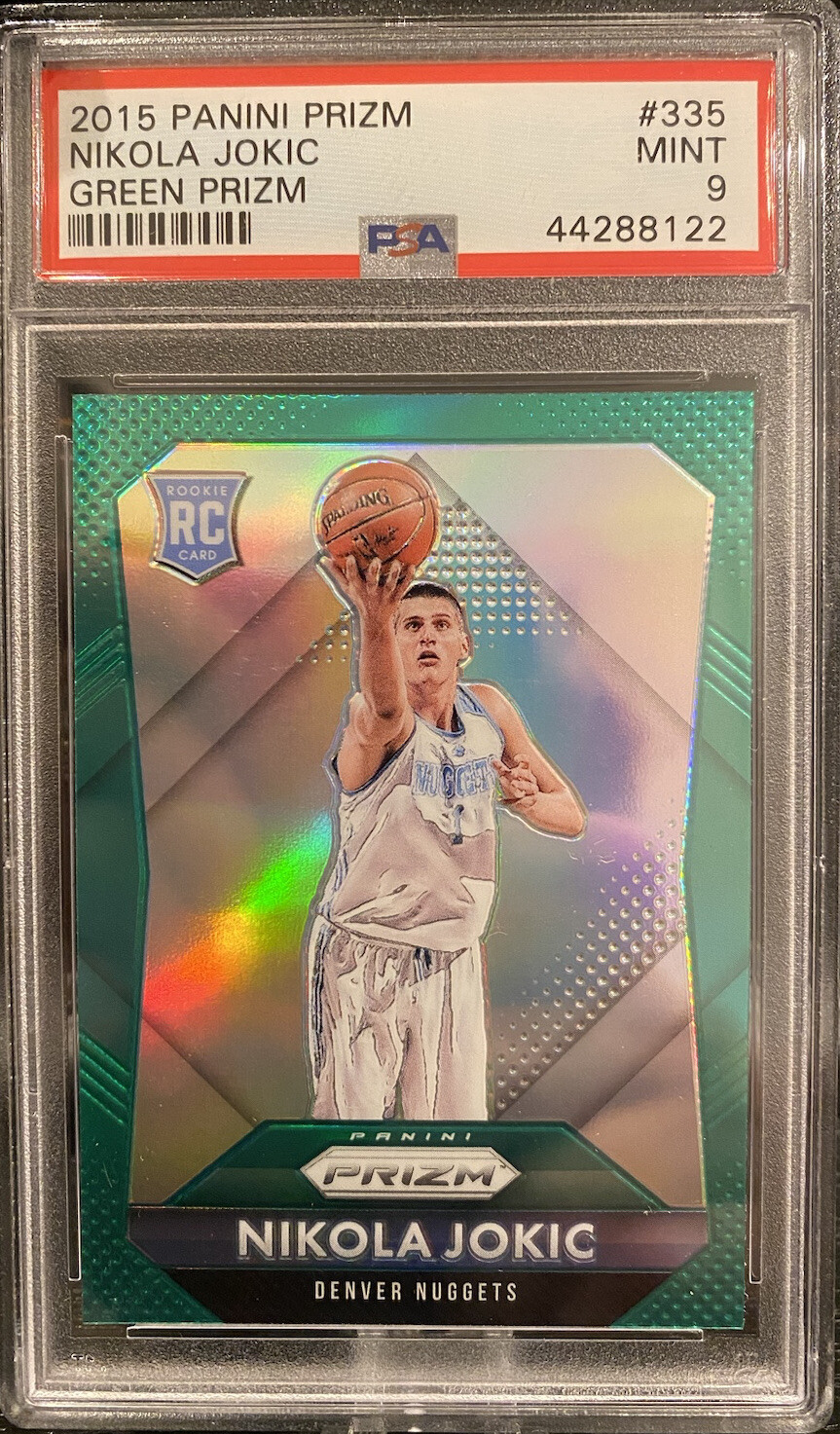 2015 Nikola Jokic Green Prizm #335 Rookie RC PSA 9 Mint Low Pop