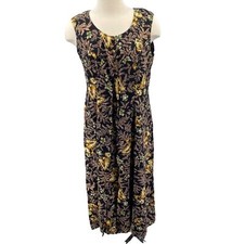 Vintage Jamie Brooke floral cottage prairie midi dress size 14 Large Xlarge Y2K