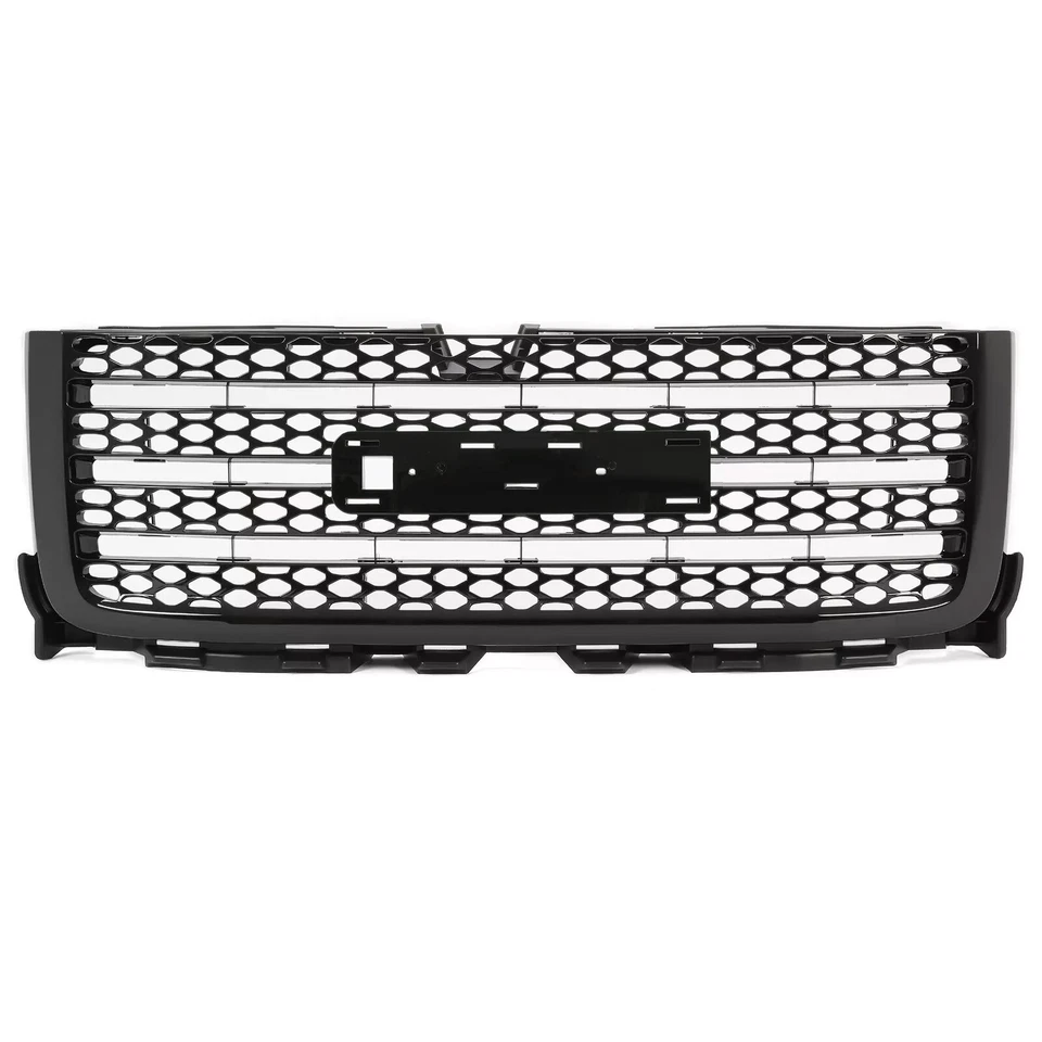 Front Upper Honeycomb Grille Black For GMC Sierra 2500 / 3500 HD 2011-2014 2012 Foto 3 de 4