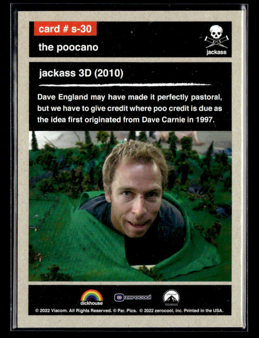 2022 Zerocool Jackass #S-30 The poocano Stunts Card | eBay