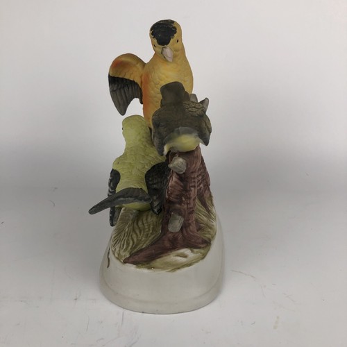 Ceramica - Statuina colorata tre uccellini su un ramo - Foto 3 di 8
