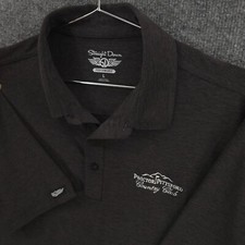 Straight Down Polo Shirt Mens L Golf Performance Proctor Pittsford Country Club