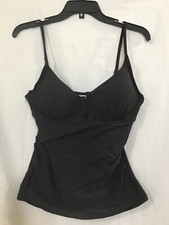 Anne Cole Women's Adjustable Strap Tankini Swim Top Black Many sizes New