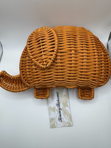 BOLSO BANDOLERA VERANO VACACIONES TOMMY BAHAMA RATÁN MIMBRE ELEFANTE - Imagen 5 de 5