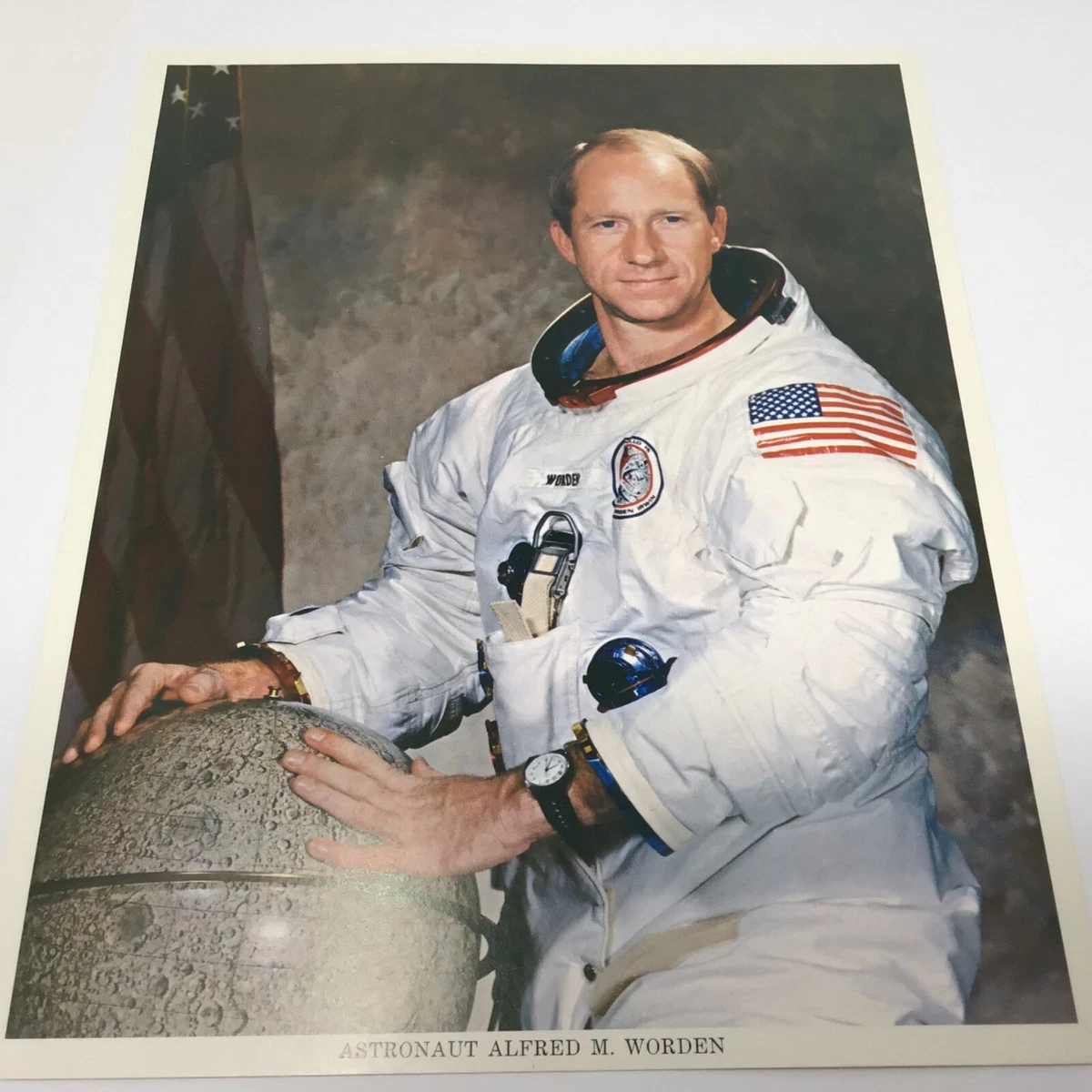 Vintage NASA lithography Astronaut Alfred M. Worden 1971